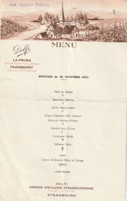 Menu du 29-11-1953